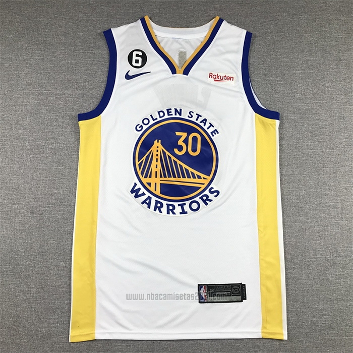 Camiseta Golden State Warriors Stephen Curry #30 Association 2022-23 Blanco